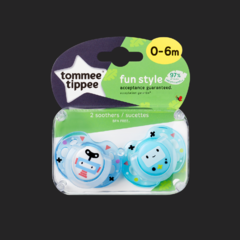 Tommee Tippee Chupetes Fun Style 0-6 Meses 2 Unidades — Farmacia Cirici