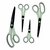 Set con 4 Tijeras Siska de titanio All Purpose Scissors Coating - comprar online