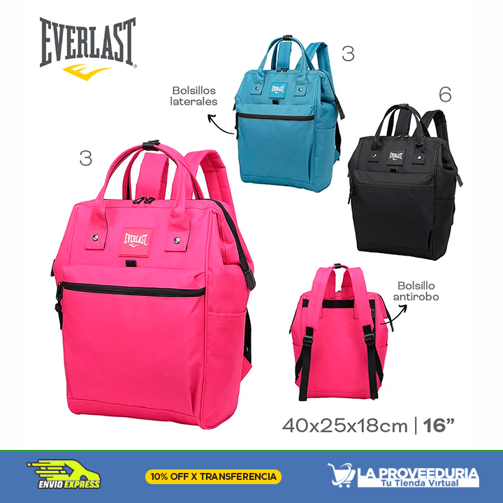 Mochila everlast antirrobo sale