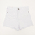 Short Blanco Gabardina Desflecado Wamu