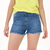 Short Denim Localizado Con Fleco Wamu