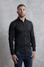 Camisa Lisa Ajustada Negro