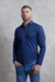 Camisa Lisa Ajustada Azul Marino - comprar online