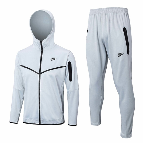 Conjunto Nike Tech Fleece Branco Com Capuz