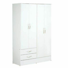 Placard 4 Puertas 2 Cajones Color Blanco 914 Platinum