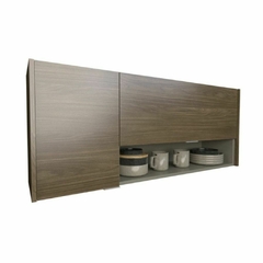 Alacena 2 Puertas Ancho 1,40 Mts Color Nogal / Gris 82302 Bartomioli - comprar online