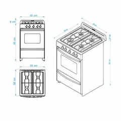 Imagen de Cocina 56 Cm Blanca Master Escorial