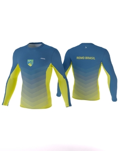 Camisa de Compressão Remo Brasil Competição Manga Longa Masculina na internet