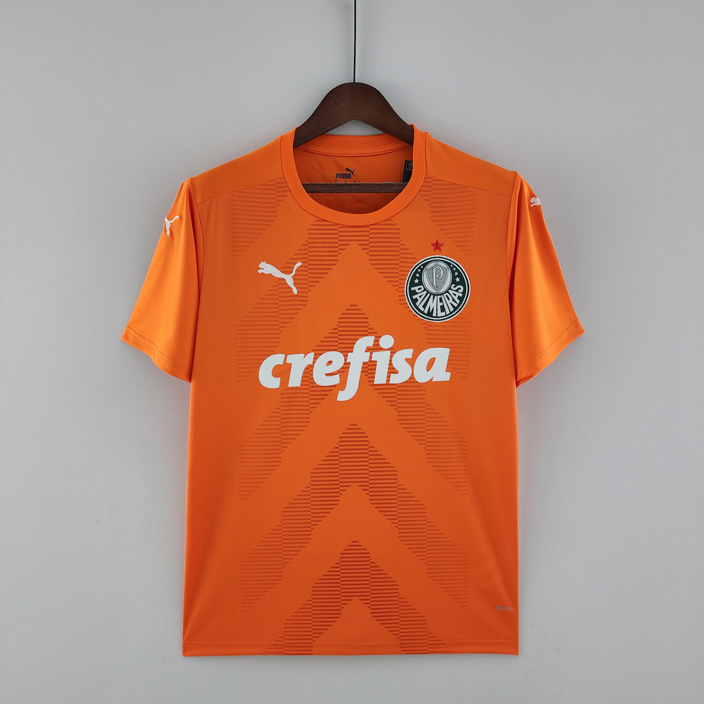 Camisa Palmeiras Goleiro 22/23 Torcedor Masculina -Laranja