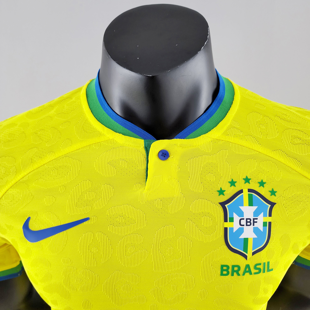 CAMISETA BRASIL JOGO FUTEBOL TORCEDOR ELITE MASCULINA - Amarelo