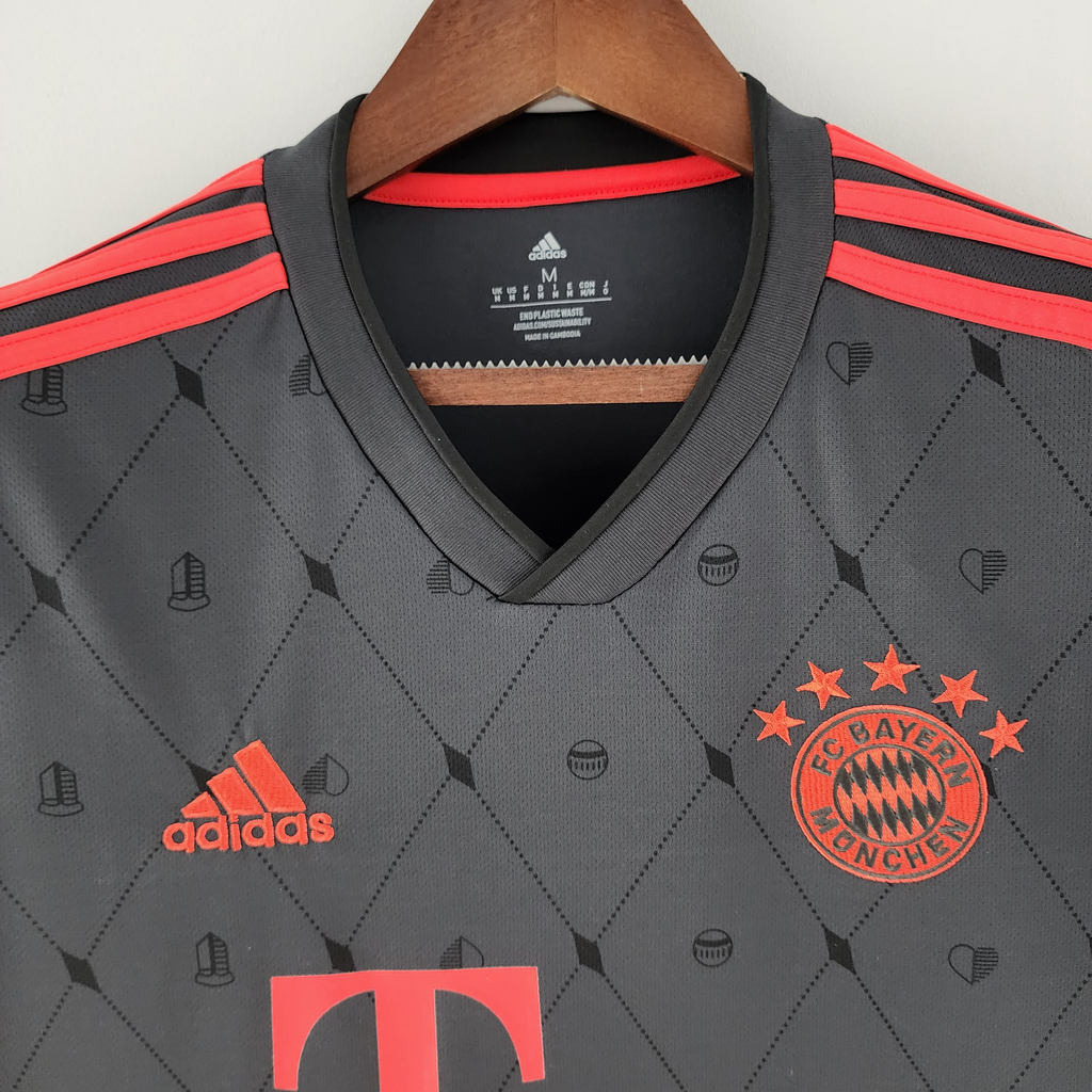 Camisa Bayern de Munique Away 22/23 Torcedor Adidas Masculina - Preta