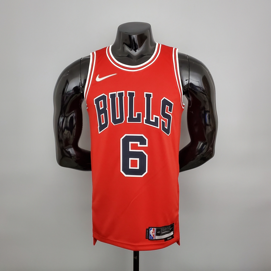 Camisa de basquete Chicago Bulls 2022 - NBA - Caruso Nº6 - Vermelha