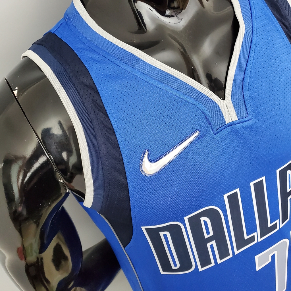 Camisa de basquete Dallas Mavericks Azul - Luka Doncic - Garanta já!