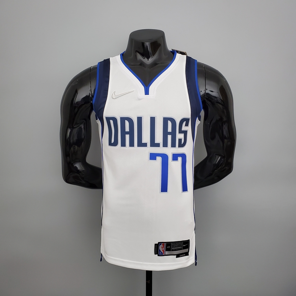 Camisa de basquete Dallas Mavericks 2022 Luka Doncic branco compre já