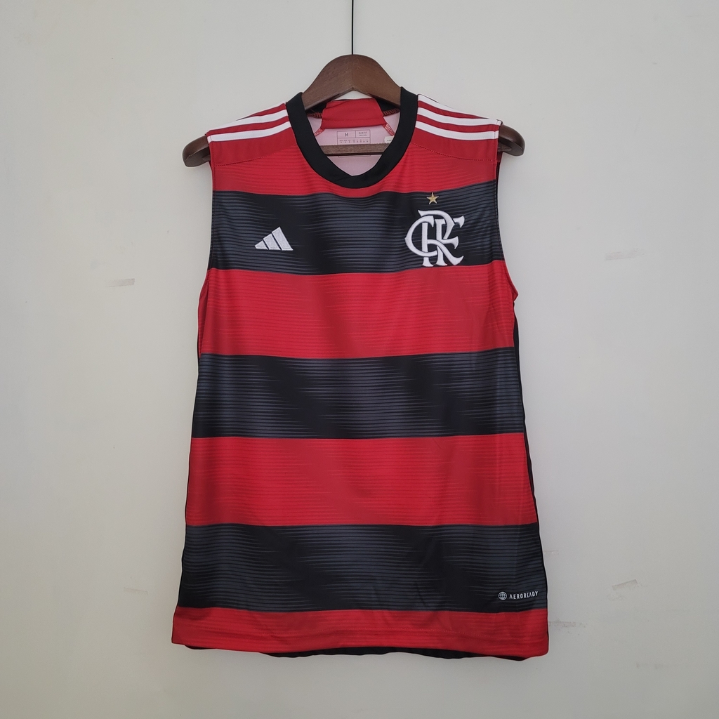Camisa Flamengo I 23/24 regata - Masculino Torcedor - Vermelho e Preto