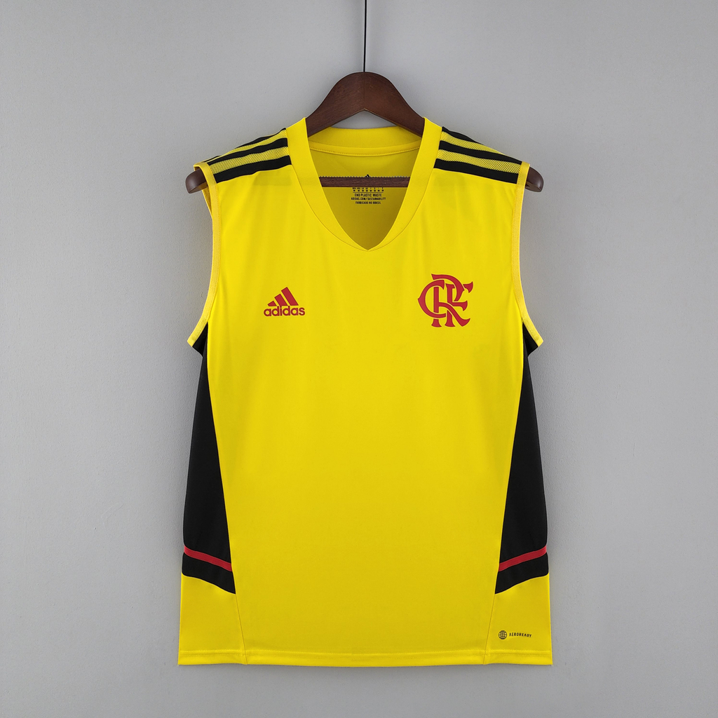 Camisa Flamengo Treino 22/23 Regata - Masculino Torcedor - Amarela