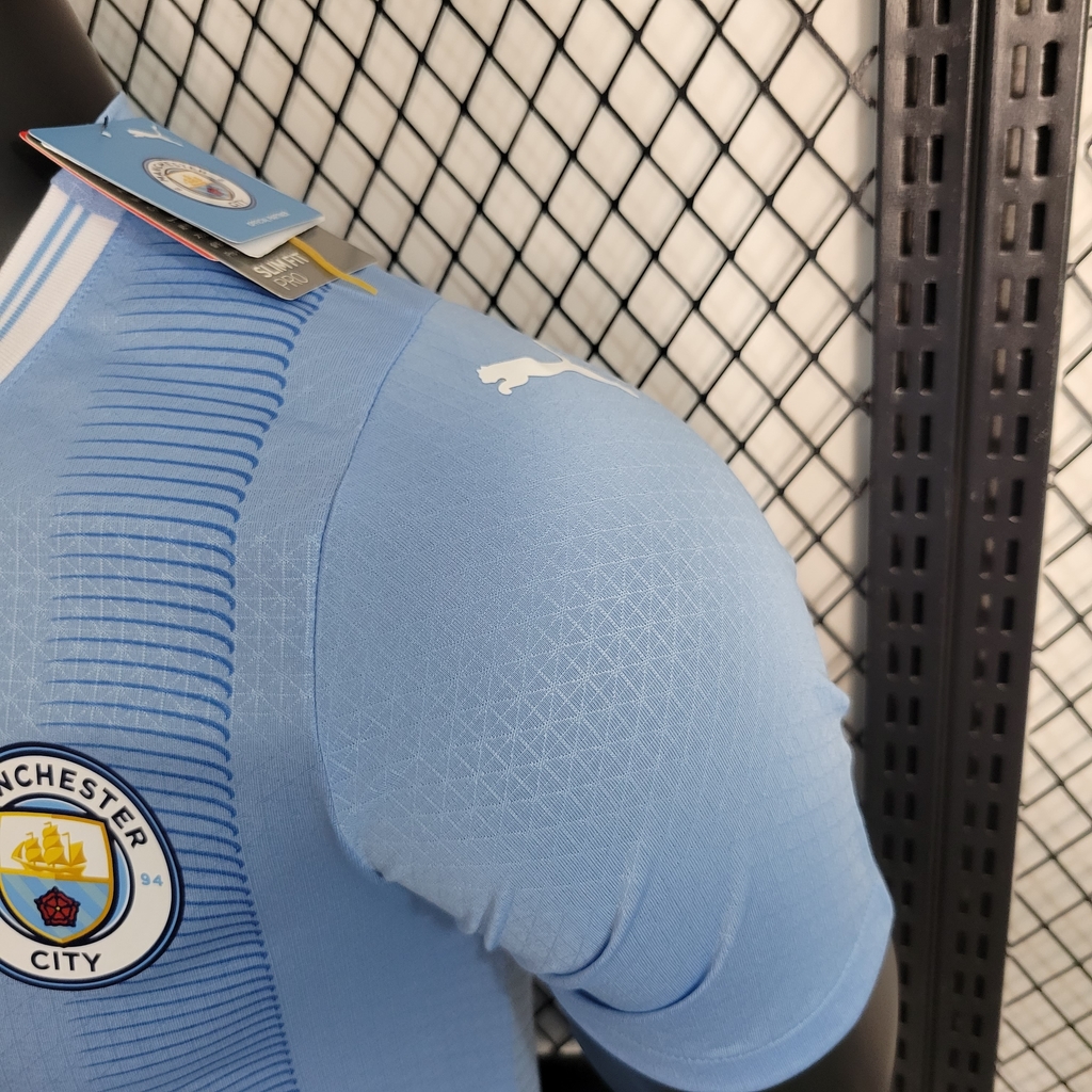 Camisa Manchester City Home 22/23 Jogador Puma Masculina - Azul