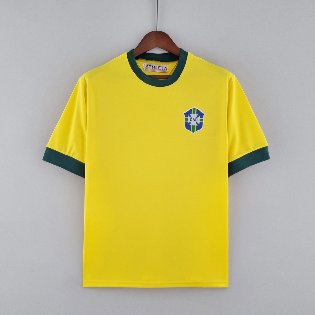 Camisa Brasil Retrô Treino 1970 Feminina