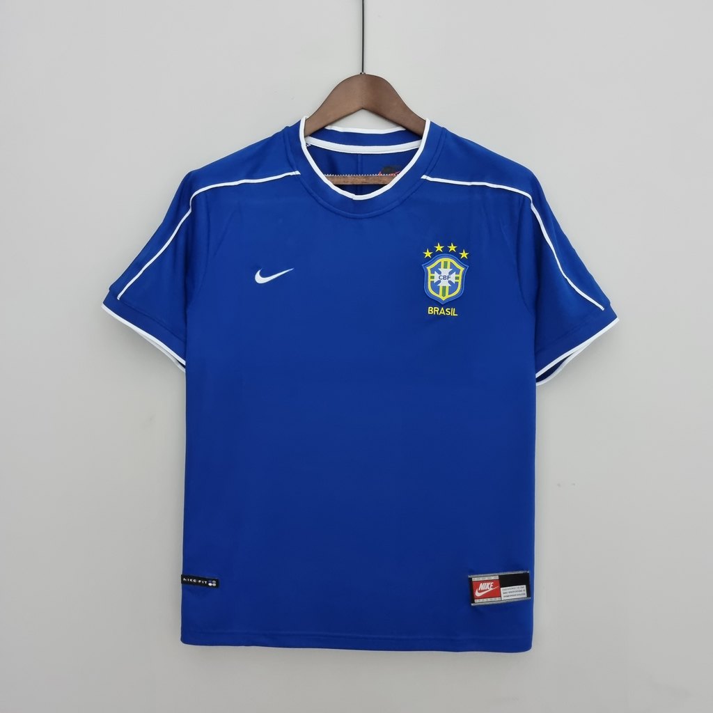 Camisa Retrô Seleção do Chile II 1998 Masculina Modelo Torcedor Bra