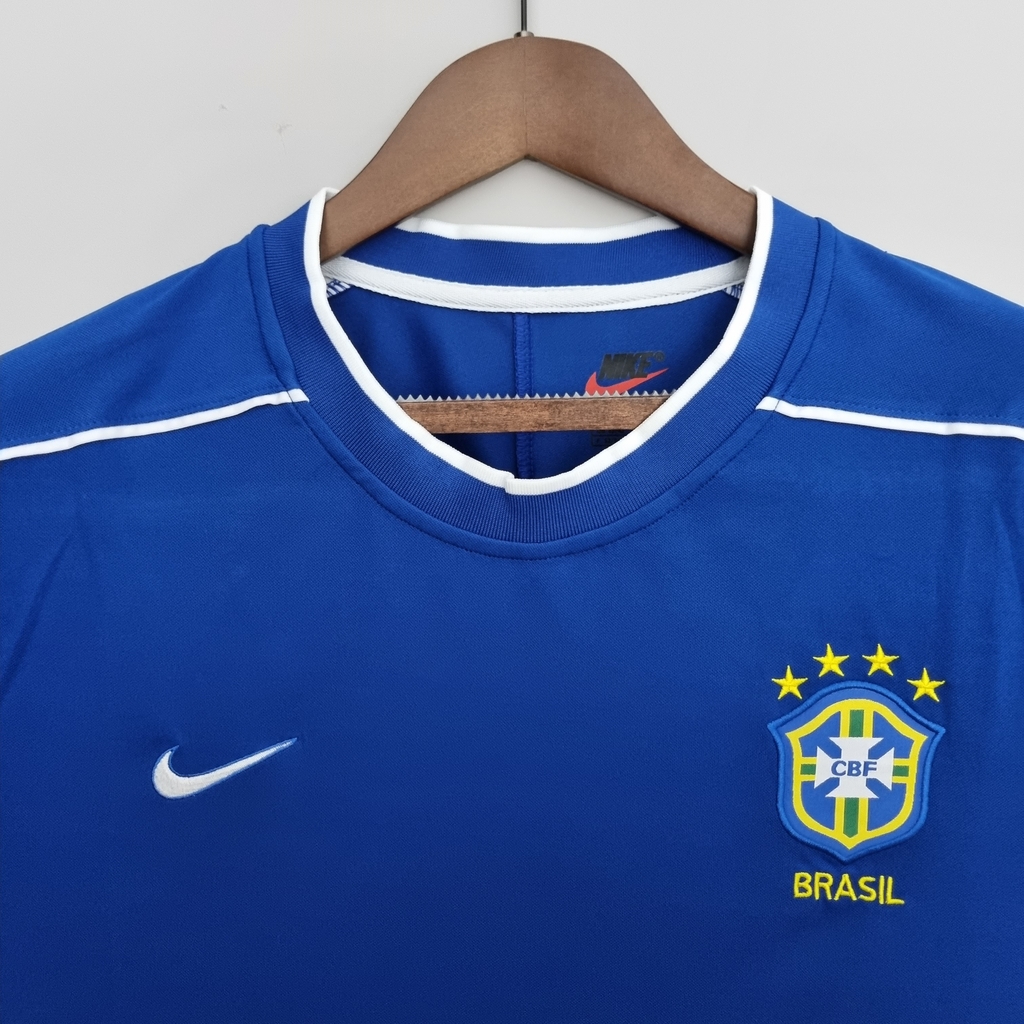 Camisa Retrô 1998 Seleção Brasileira II Nike Masculina - Azul