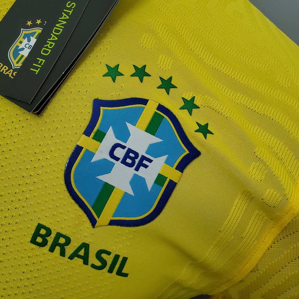 Camisa Seleção Brasil I 20/21 Jogador Nike Masculina - Amarelo e Verde