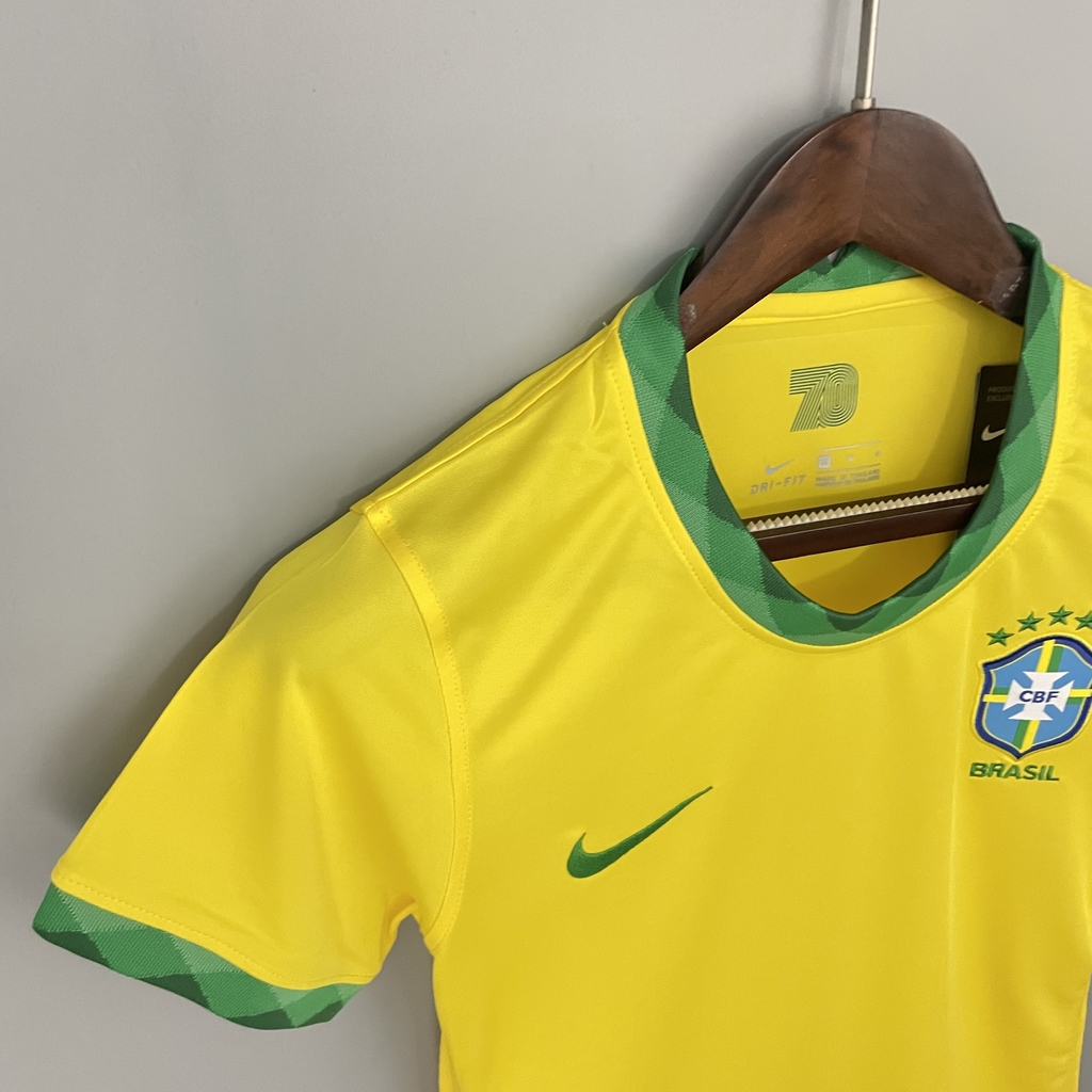 Camisa Seleção Brasil I 20/21 Torcedor Nike Feminina - Amarelo e Verde