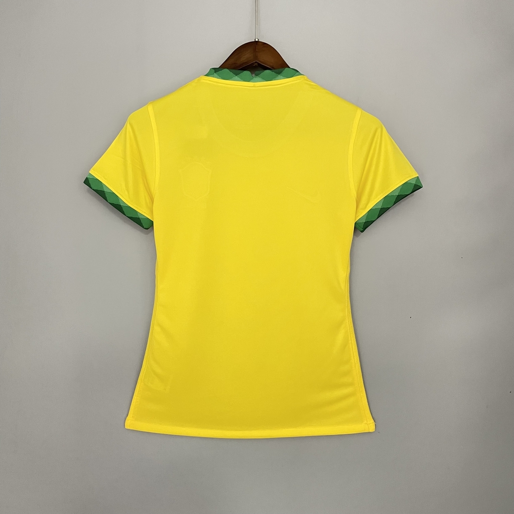 Camisa Seleção Brasil I 20/21 Torcedor Nike Feminina - Amarelo e Verde