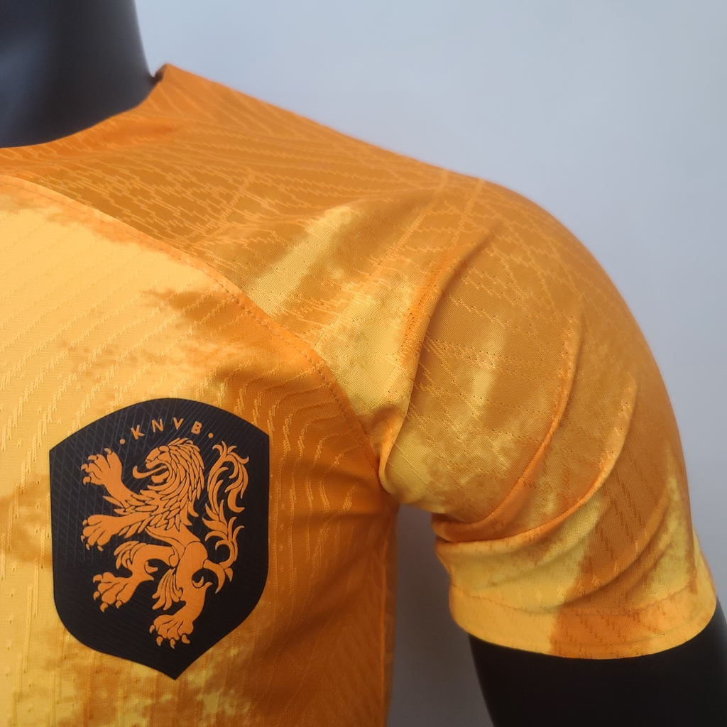 Camisa Holanda Home Copa do Mundo 2022 - Laranja