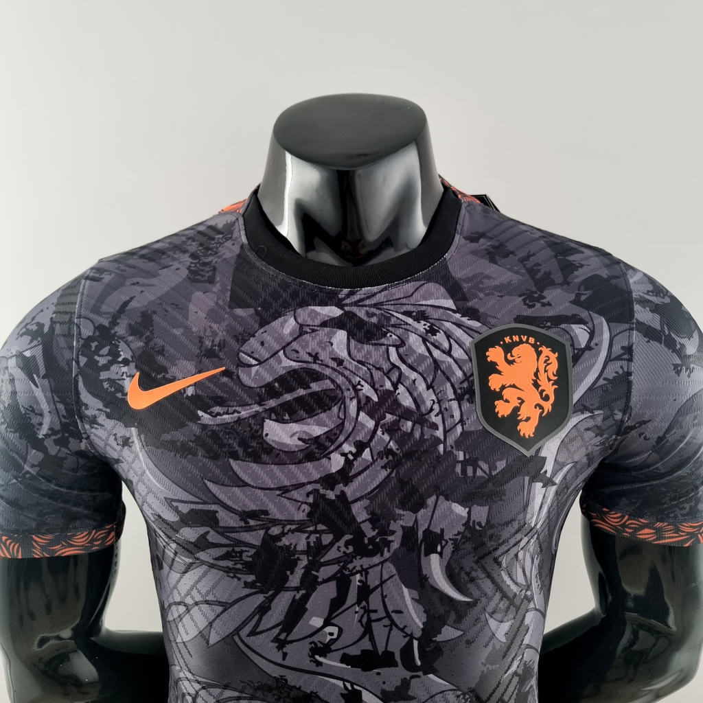 Camisa Seleção da Holanda Special Edition Black Jogador Masculina - Preto