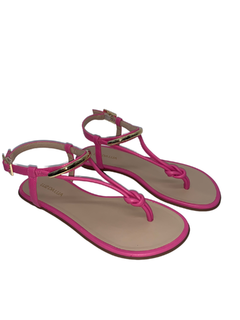 Rasteirinha em Couro Pink Ref 52217800 Luz da Lua