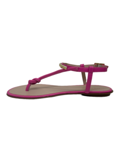 Rasteirinha em Couro Pink Ref 52217800 Luz da Lua - comprar online