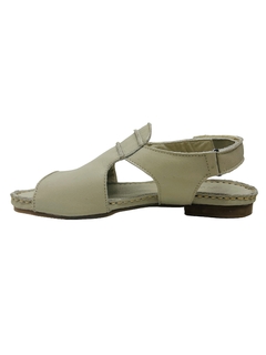 Sandália em Couro Off White Moscardim Ref 347063 - comprar online