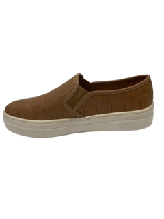 Tênis Slip On Couro Caramelo Giulia Domna Ref 32728 - comprar online