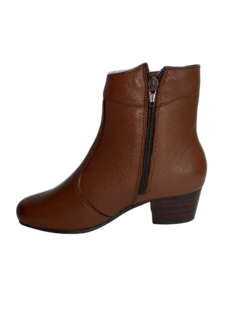 Bota Cano Médio Couro Café Myky Ref 8400 - comprar online