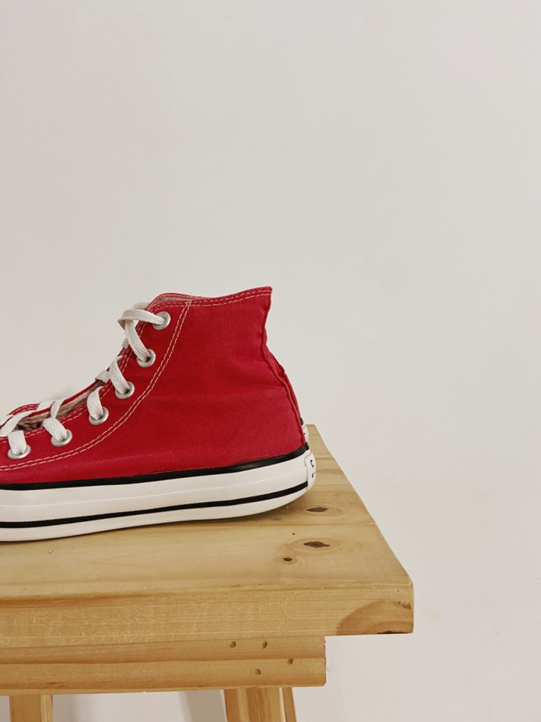t nis all star vermelho cano alto 35
