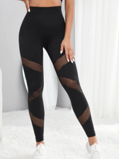 CALZA SEAMLESS Y FRUNCE - "BLACK Brianna" - comprar online