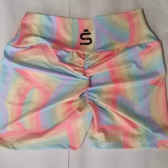 SHORT con FRUNCE "RAINBOW"