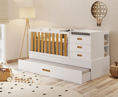 Berço Multifuncional Luna 5x1 - Quartinhos Baby Loja Online de Moveis e Decoração para quartos de Bebês, Crianças e Adolescentes