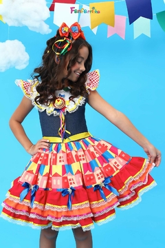 Vestido Bandeirinha - Roupa de Festa Junina Menina Infantil de Luxo - comprar online