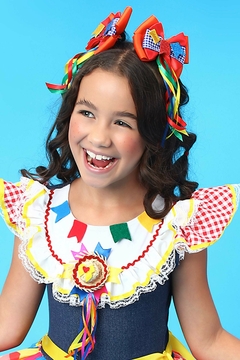 Vestido Bandeirinha - Roupa de Festa Junina Menina Infantil de Luxo na internet