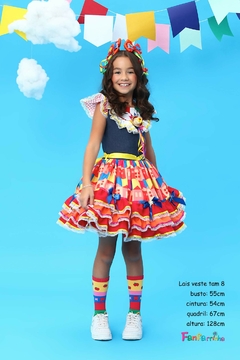 Vestido Bandeirinha - Roupa de Festa Junina Menina Infantil de Luxo - loja online