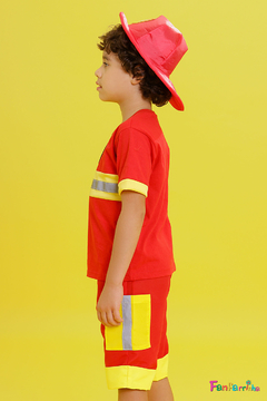 fantasia de bombeiro infantil roupa crianca - Fantasia Infantil Feminina e Masculina de luxo - Fanfarrinha