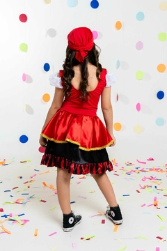 Fantasia Halloween Feminina Infantil Piratinha De Luxo