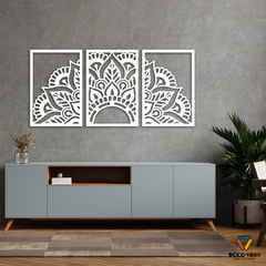 Trio de painéis Meia Mandala Orion - comprar online