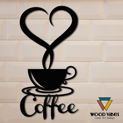 Painel Coffee - Loja de Painéis Decorativos | Wood Vibes Laser Art Design