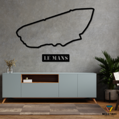 Painel Autódromo Le Mans - Loja de Painéis Decorativos | Wood Vibes Laser Art Design