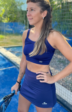 FALDA PANTALÓN LYCRA AZUL