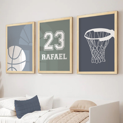 KIT 3 QUADROS BASQUETE