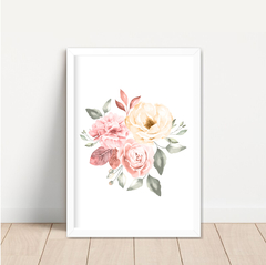 KIT 3 QUADROS FLORAL MENINA na internet