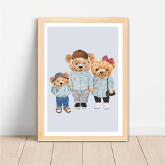 KIT 3 QUADROS FAMILIA URSO - comprar online